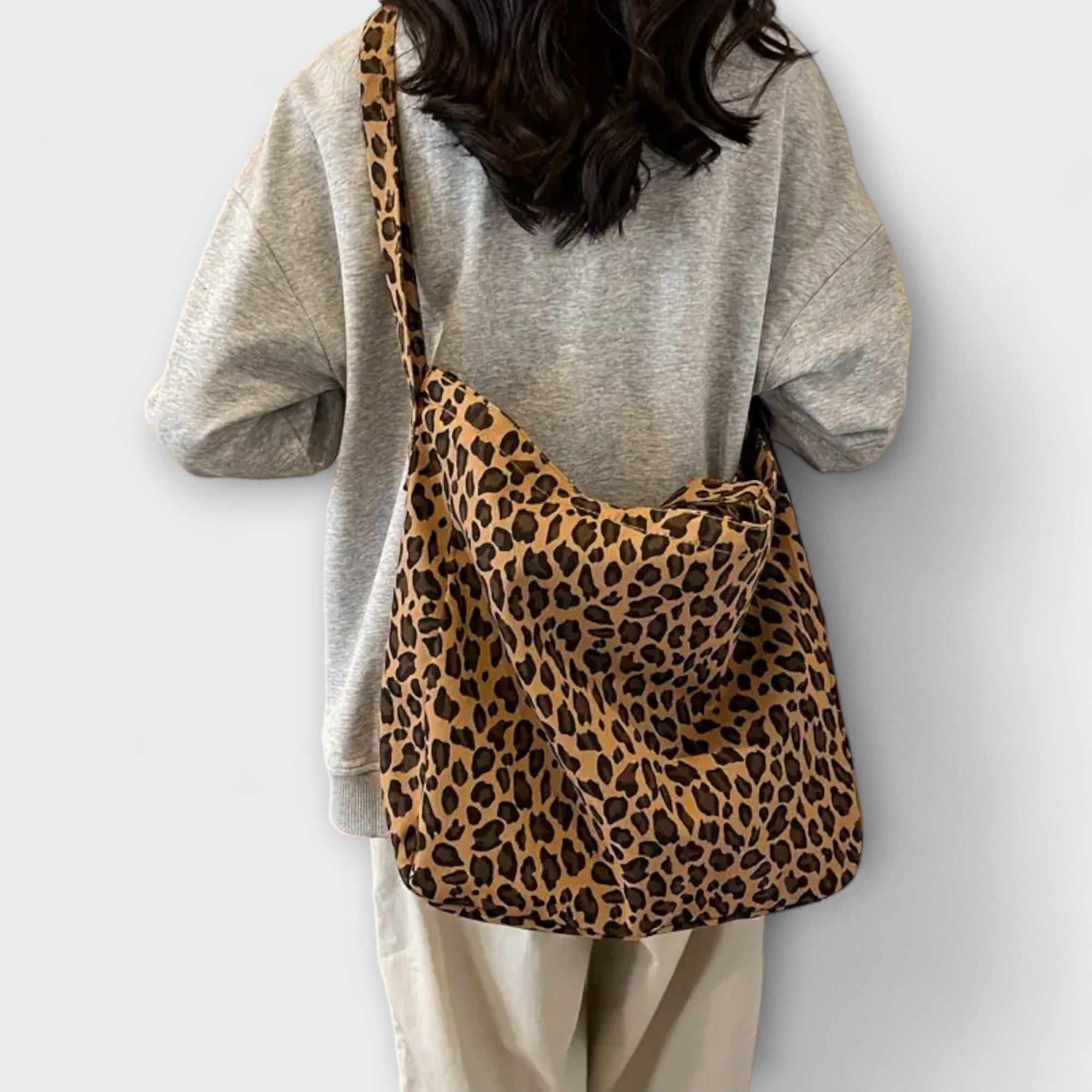 Stilfuld Leopardmønstret Tote