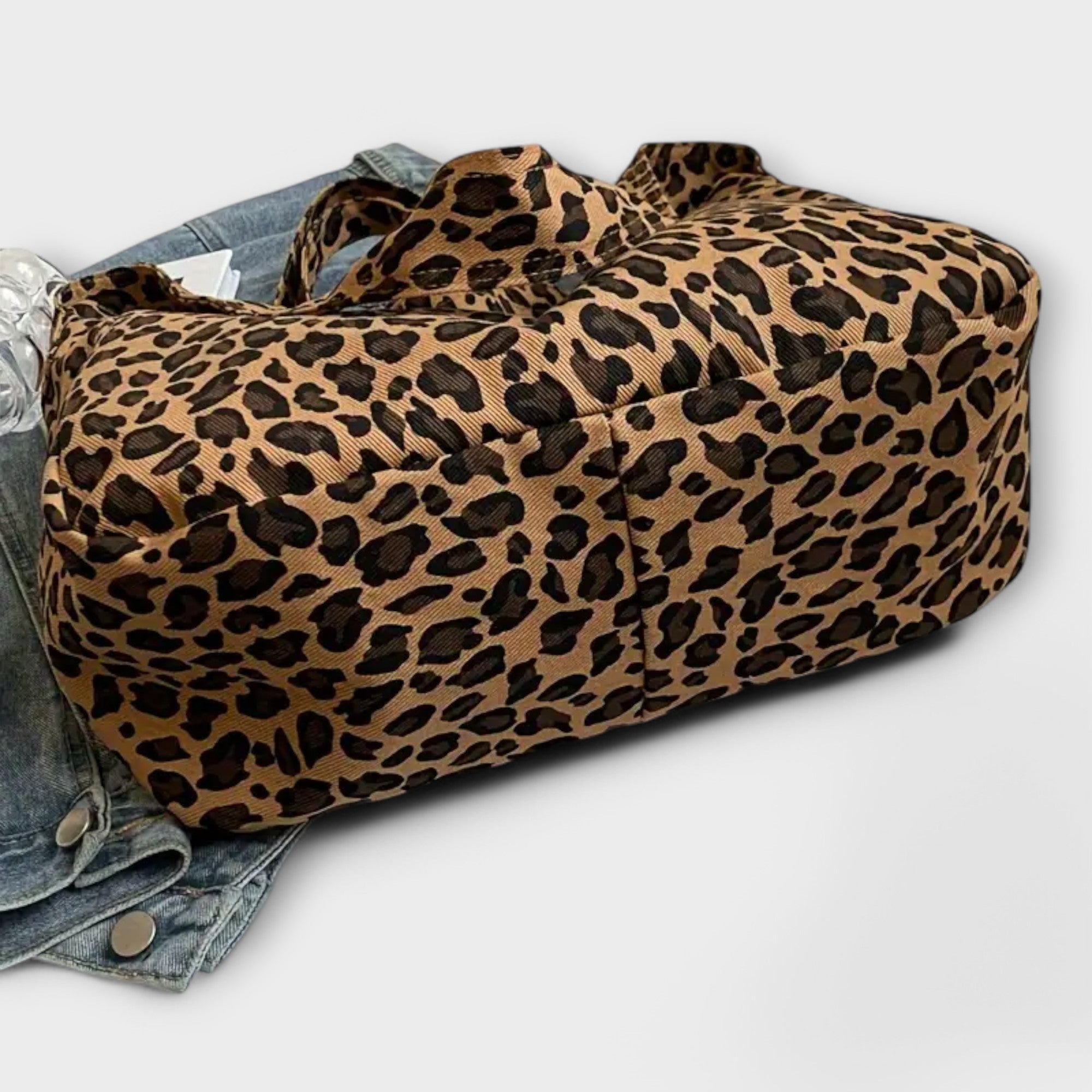 Stilfuld Leopardmønstret Tote