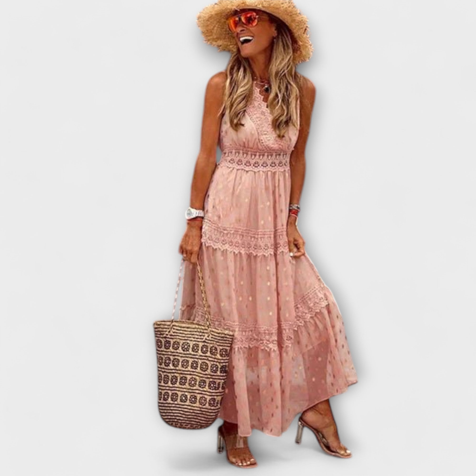 Lola - Maxi-Kjole med Boho-blonde