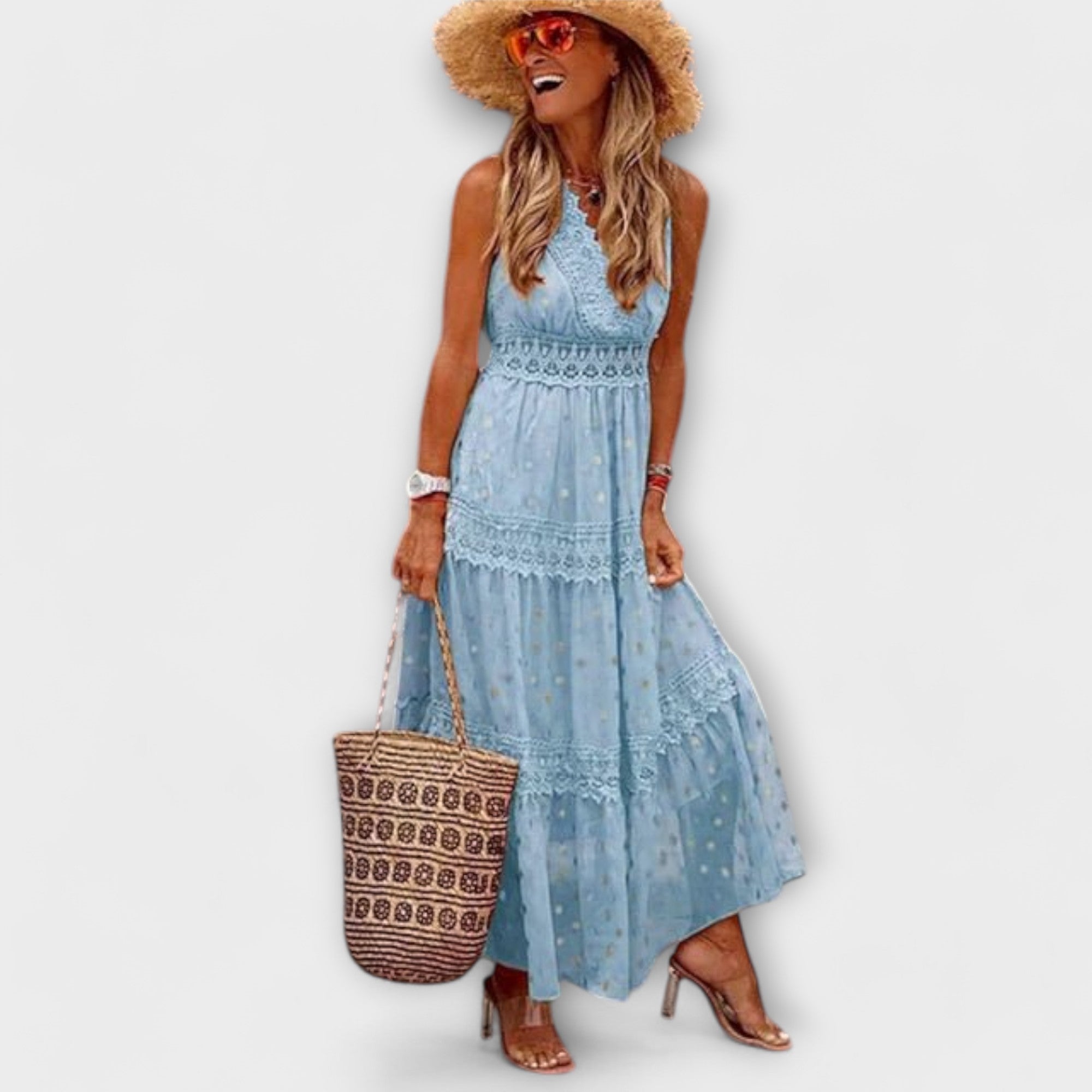 Lola - Maxi-Kjole med Boho-blonde