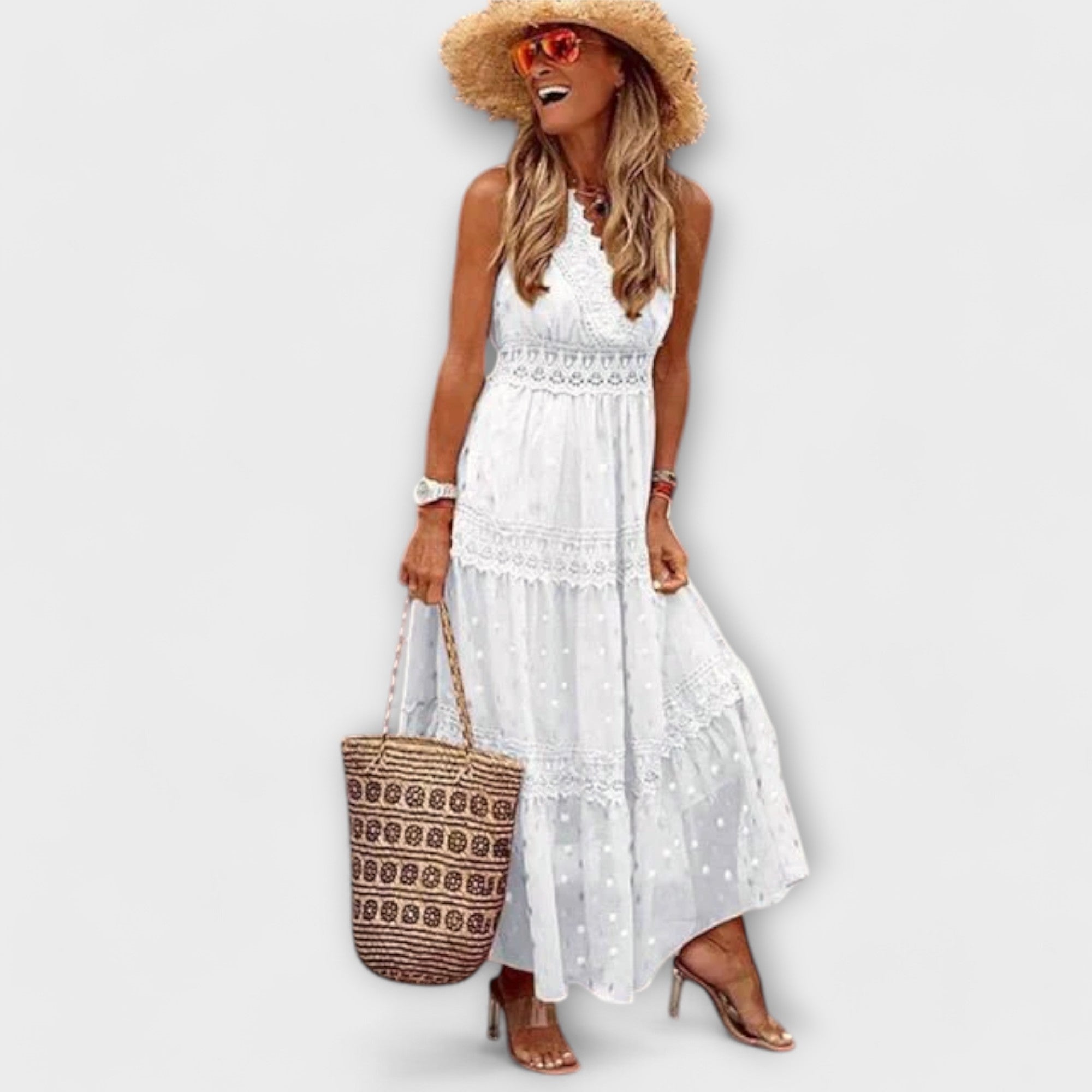 Lola - Maxi-Kjole med Boho-blonde